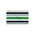 Green With Blue Stripes Cosmetic Bag (Small)