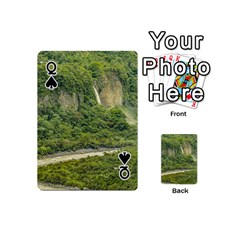 Queen Amazonia Landscape, Banos, Ecuador Playing Cards 54 Designs (Mini) from ArtsNow.com Front - SpadeQ
