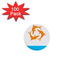 Flag of Anguilla, 1967-1969) 1  Mini Buttons (100 pack) 