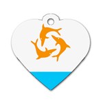 Flag of Anguilla, 1967-1969) Dog Tag Heart (Two Sides)