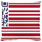 QR-Code & Barcode American Flag Large Cushion Case (Two Sides)