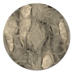 Abstract Tan Beige Texture Magnet 5  (Round)