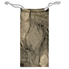Abstract Tan Beige Texture Jewelry Bag from ArtsNow.com Back