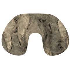 Abstract Tan Beige Texture Travel Neck Pillow from ArtsNow.com Back