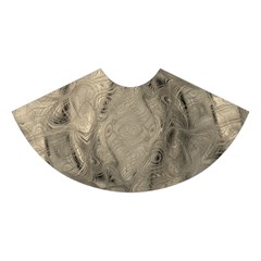 Abstract Tan Beige Texture Midi Sleeveless Dress from ArtsNow.com Skirt Front