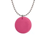 Blush Pink Color Stripes 1  Button Necklace
