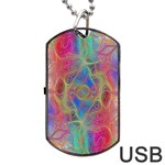 Boho Tie Dye Rainbow Dog Tag USB Flash (Two Sides)