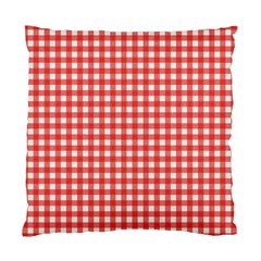 Red White Gingham Plaid Standard Cushion Case (Two Sides) from ArtsNow.com Front