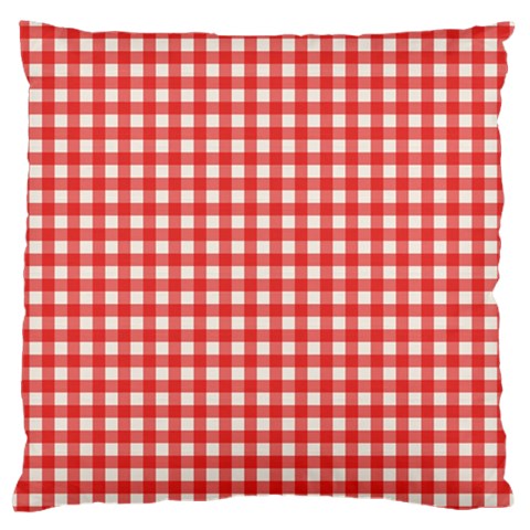Red White Gingham Plaid Standard Flano Cushion Case (One Side) from ArtsNow.com Front