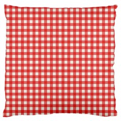 Red White Gingham Plaid Standard Flano Cushion Case (Two Sides) from ArtsNow.com Back