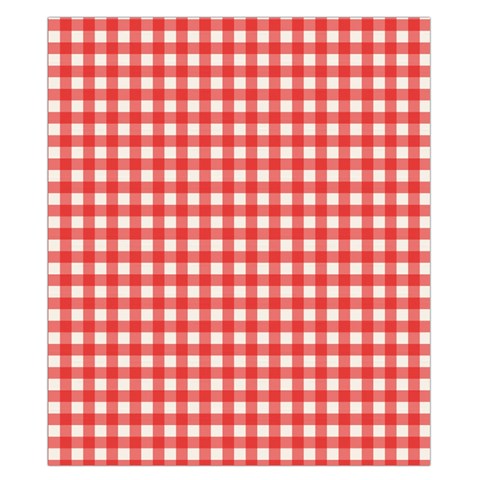 Red White Gingham Plaid Duvet Cover Double Side (California King Size) from ArtsNow.com Front