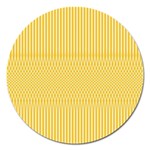 Saffron Yellow Color Stripes Magnet 5  (Round)