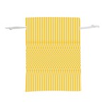Saffron Yellow Color Stripes Lightweight Drawstring Pouch (S)