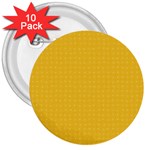 Saffron Yellow Color Polka Dots 3  Buttons (10 pack) 