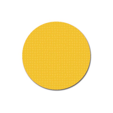 Saffron Yellow Color Polka Dots Magnet 3  (Round) from ArtsNow.com Front