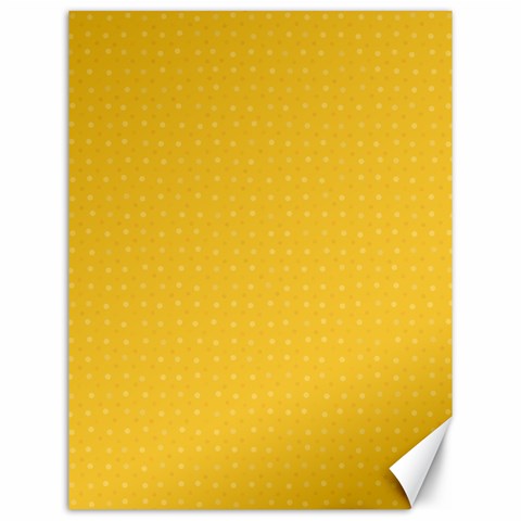 Saffron Yellow Color Polka Dots Canvas 12  x 16  from ArtsNow.com 11.86 x15.41  Canvas - 1