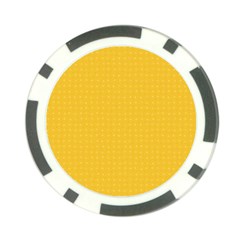 Saffron Yellow Color Polka Dots Poker Chip Card Guard from ArtsNow.com Front