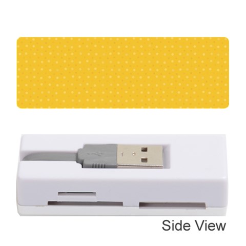 Saffron Yellow Color Polka Dots Memory Card Reader (Stick) from ArtsNow.com Front