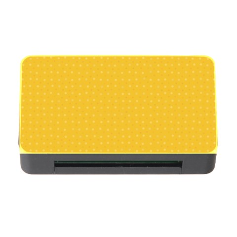 Saffron Yellow Color Polka Dots Memory Card Reader with CF from ArtsNow.com Front