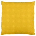 Saffron Yellow Color Polka Dots Large Flano Cushion Case (One Side)
