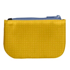 Saffron Yellow Color Polka Dots Large Coin Purse from ArtsNow.com Back