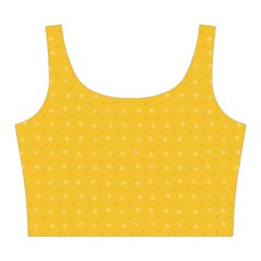 Saffron Yellow Color Polka Dots Midi Sleeveless Dress from ArtsNow.com Top Back