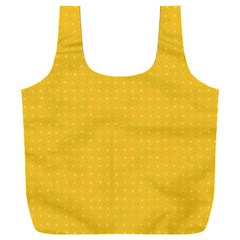 Saffron Yellow Color Polka Dots Full Print Recycle Bag (XXXL) from ArtsNow.com Back