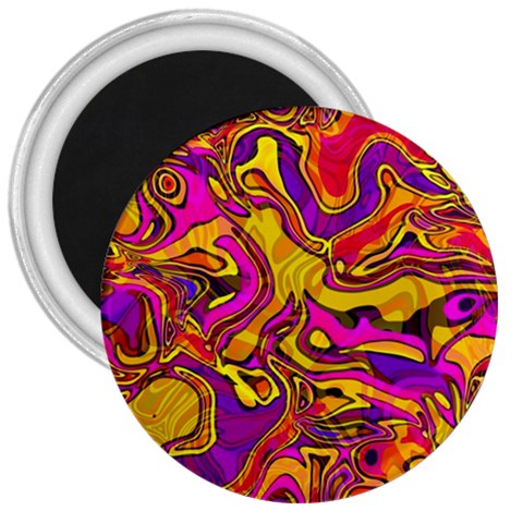 Colorful Boho Swirls Pattern 3  Magnets from ArtsNow.com Front
