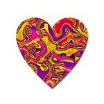 Colorful Boho Swirls Pattern Heart Magnet