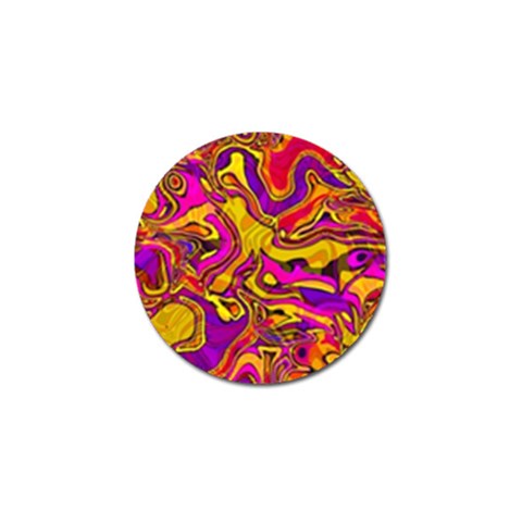 Colorful Boho Swirls Pattern Golf Ball Marker from ArtsNow.com Front