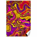 Colorful Boho Swirls Pattern Canvas 12  x 18 