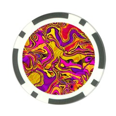 Colorful Boho Swirls Pattern Poker Chip Card Guard from ArtsNow.com Front
