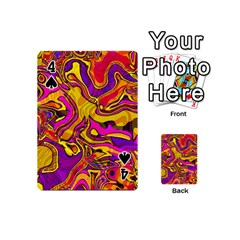 Colorful Boho Swirls Pattern Playing Cards 54 Designs (Mini) from ArtsNow.com Front - Spade4