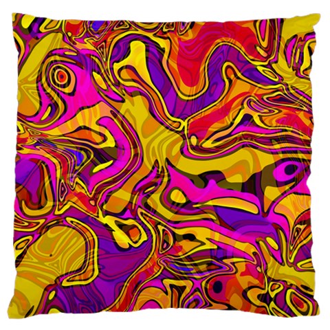 Colorful Boho Swirls Pattern Large Flano Cushion Case (Two Sides) from ArtsNow.com Front