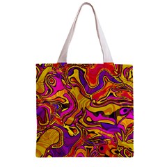 Colorful Boho Swirls Pattern Zipper Grocery Tote Bag from ArtsNow.com Back