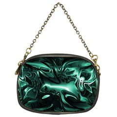 Biscay Green Black Abstract Art Chain Purse (Two Sides) from ArtsNow.com Front