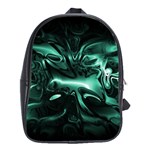Biscay Green Black Abstract Art School Bag (Large)