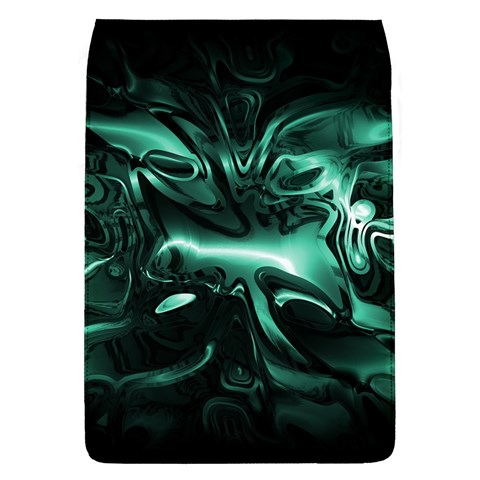 Biscay Green Black Abstract Art Removable Flap Cover (L) from ArtsNow.com Front