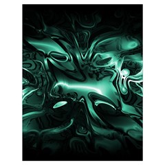 Biscay Green Black Abstract Art Drawstring Bag (Large) from ArtsNow.com Front