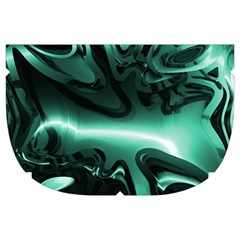 Biscay Green Black Abstract Art Makeup Case (Large) from ArtsNow.com Side Right