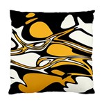 Black Yellow White Abstract Art Standard Cushion Case (Two Sides)
