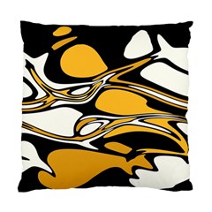 Black Yellow White Abstract Art Standard Cushion Case (Two Sides) from ArtsNow.com Back