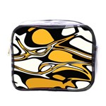 Black Yellow White Abstract Art Mini Toiletries Bag (One Side)