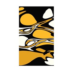 Black Yellow White Abstract Art Duvet Cover Double Side (Single Size) from ArtsNow.com Front