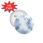 Boho Faded Blue Denim White Batik 1.75  Buttons (100 pack) 