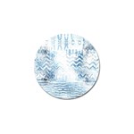 Boho Faded Blue Denim White Batik Golf Ball Marker (10 pack)