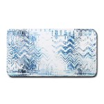 Boho Faded Blue Denim White Batik Medium Bar Mats