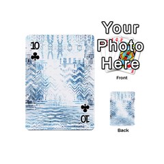 Boho Faded Blue Denim White Batik Playing Cards 54 Designs (Mini) from ArtsNow.com Front - Club10