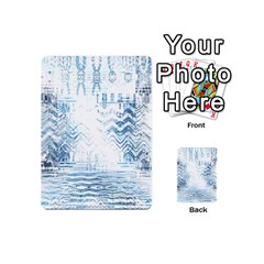 Boho Faded Blue Denim White Batik Playing Cards 54 Designs (Mini) from ArtsNow.com Back