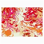 Red Orange Abstract Art Large Glasses Cloth (2 Sides)